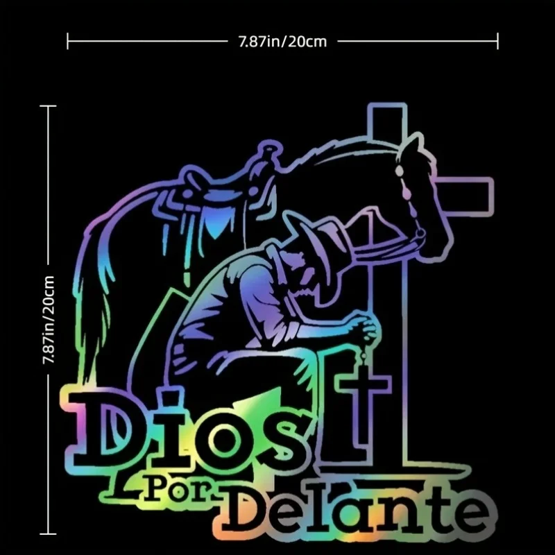 Faith Prayer Hands Spanish Sticker Dios Cross Vinyl Decal Car Truck Window Motorcycle Decor Religious Gift Quote