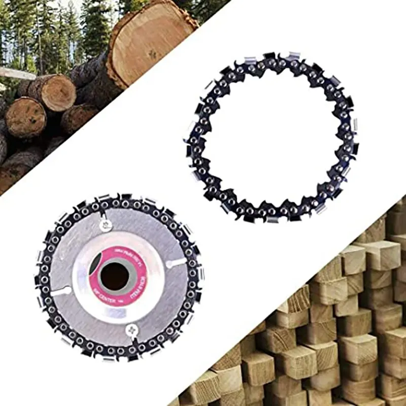 4 22 Tooth Chain Disc Saw Blade Multifunctional Machine Woodworking Wood Metal Grooving Cutting Tool