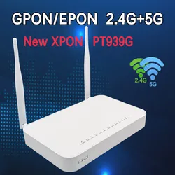 100% original new XPON ONU GE 2USB TEL HGU WIFI 2.4G&5G  Dual Band ONT  EPON/GPON English version PT939G Optical fiber router