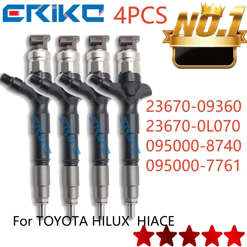 

23670-09360 Common Rail Tools Injector 2KD-FTV 23670-0L070 095000-8740 095000-7761 for DENSO TOYOTA HILUX HIACE V2.5 D4D 4PCS