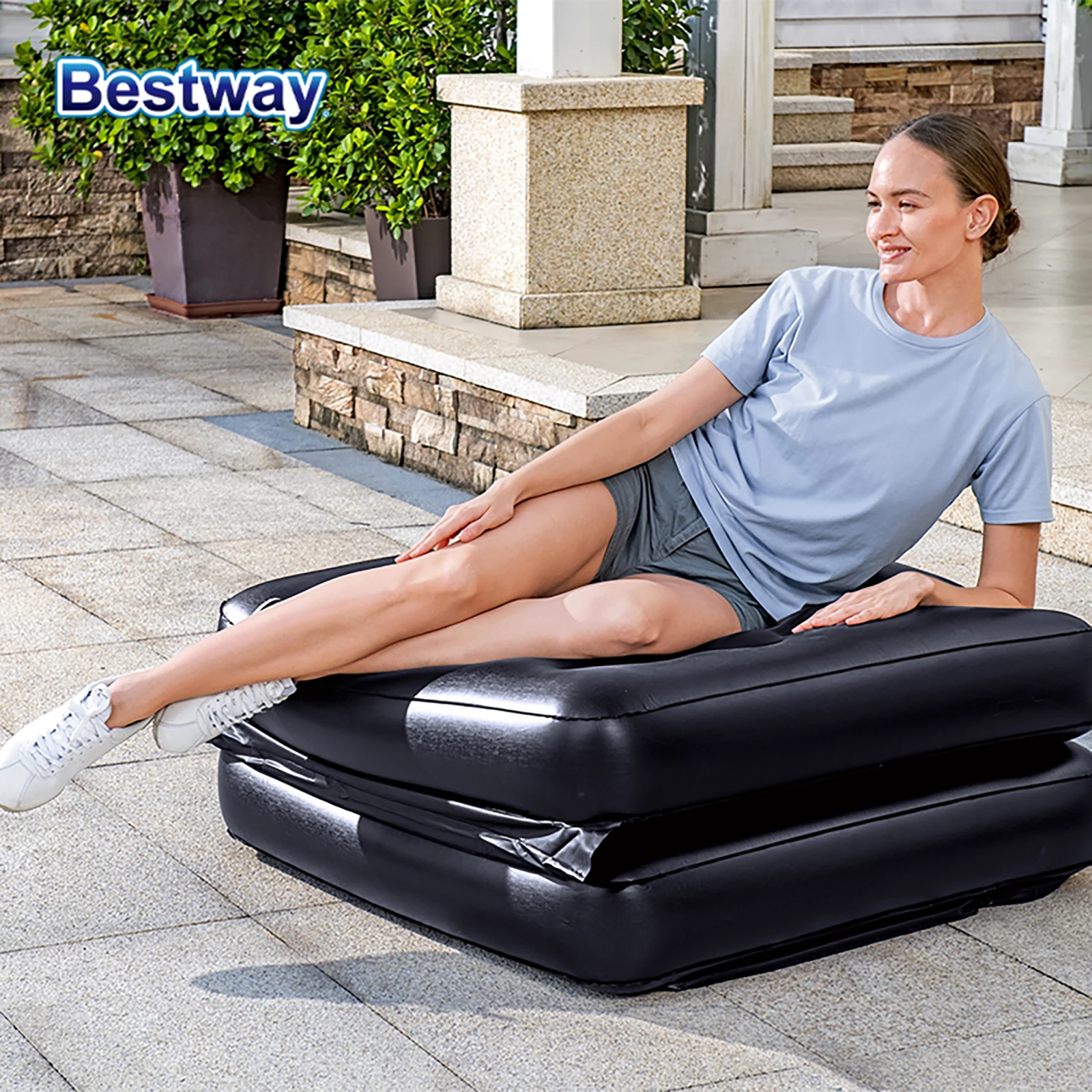 Bestway 75054 Inflatable Sofa, Outdoor Blow Up Sofa Bed Inflatable Sofa, Adult Inflatable Chair, Double Bed Size