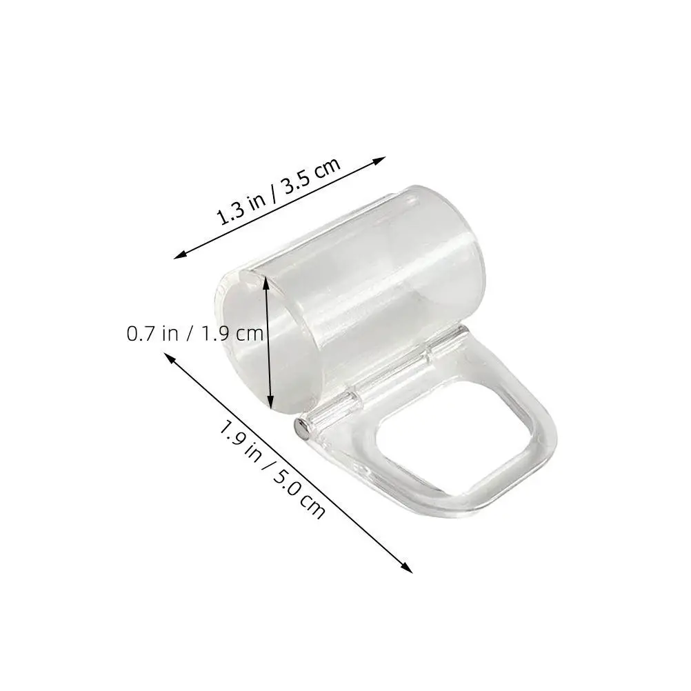 8Pcs Pleated Curtain Cordless Shade Handle Transparent Roller Shade Pulls Window Blinds Accessories Stable Support Clips
