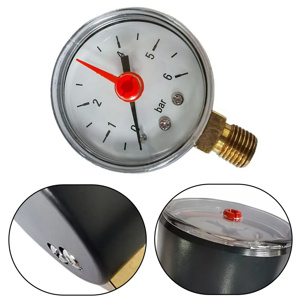 Y50 Pressure Gauge G1/4 0-6 Bar For Water Oil Air 50mm Radial Connection Manometer With Copper Sensor