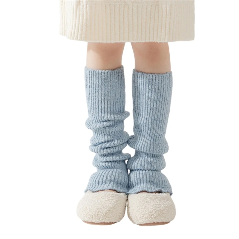 Knitted Autumn Winter Socks Leg Warmer Stockings Breathable Fashion Loose Socks Stockings for Children Girl 3-13 Year 425F