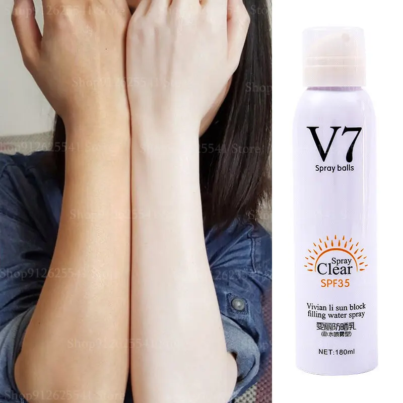 

Waterproof V7 Whitening Sunscreen Spray Whitening Concealer Sunscreen Isolation Facial Body Sunscreen Sunblock Skin Protective