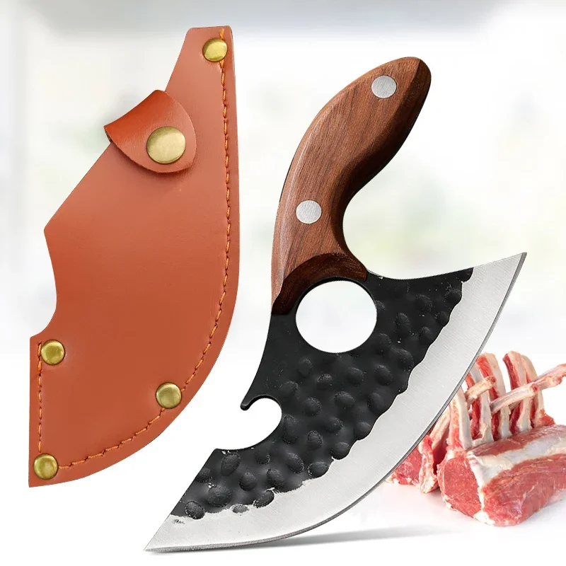 Chef Cleaver Cheese Meat Chopping Vegetables Fish Felleting Kitchen Knives Hand Forge Wood Handle Boning Butcher Knife Chef Tool