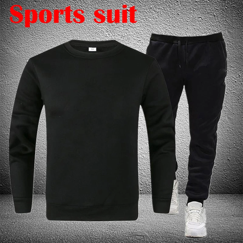 

New Fashion Tracksuit Men Hoodies Pants 2 Pcs Set Men Women Long Sleeve Tops Jogging Suits