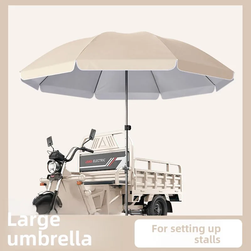 

Outdoor Market Sun Shade Umbrella Double Layer UV Sun Protection Commercial Street Stall Beach Garden Patio Sunshade Patio