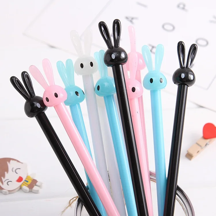 Rabbit Sweet Pretty Signature Pen Cute Pens Kawaii Writing Novelty Cartoon Rabbit Signature Pen Stationery School Office Supply