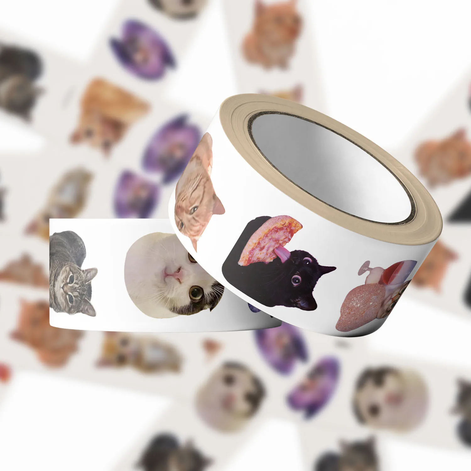 500 قطعة/لفة مضحك القطط ميمي ملصقات الكرتون DIY الكتابة على الجدران الهاتف المحمول دفتر حقيبة مقاوم للماء لطيف ملصق لعبة أطفال #3