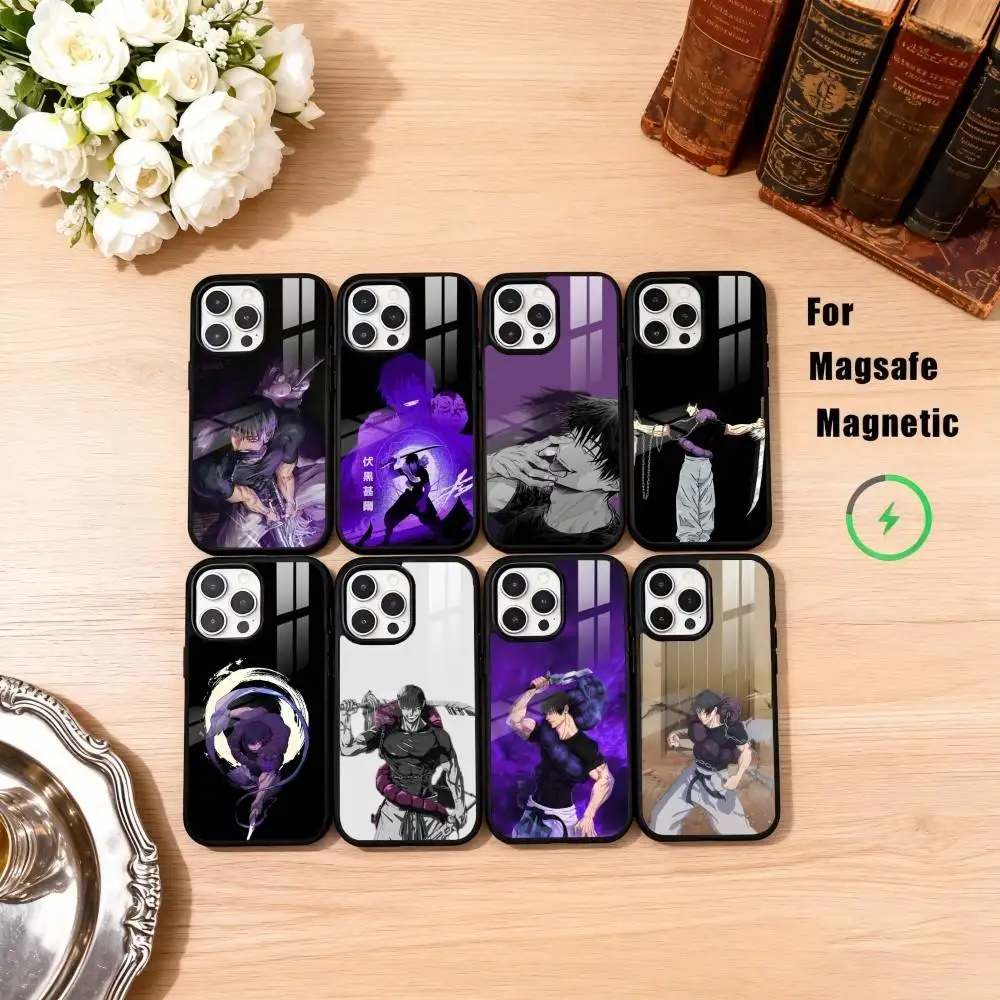 

T-Toji Fushiguro J-Jujutsu Kaisen Phone Case For iPhone17,16,15,14,13,12,11 Plus,Pro Max Magnetic For Magsafe Wireless Charging