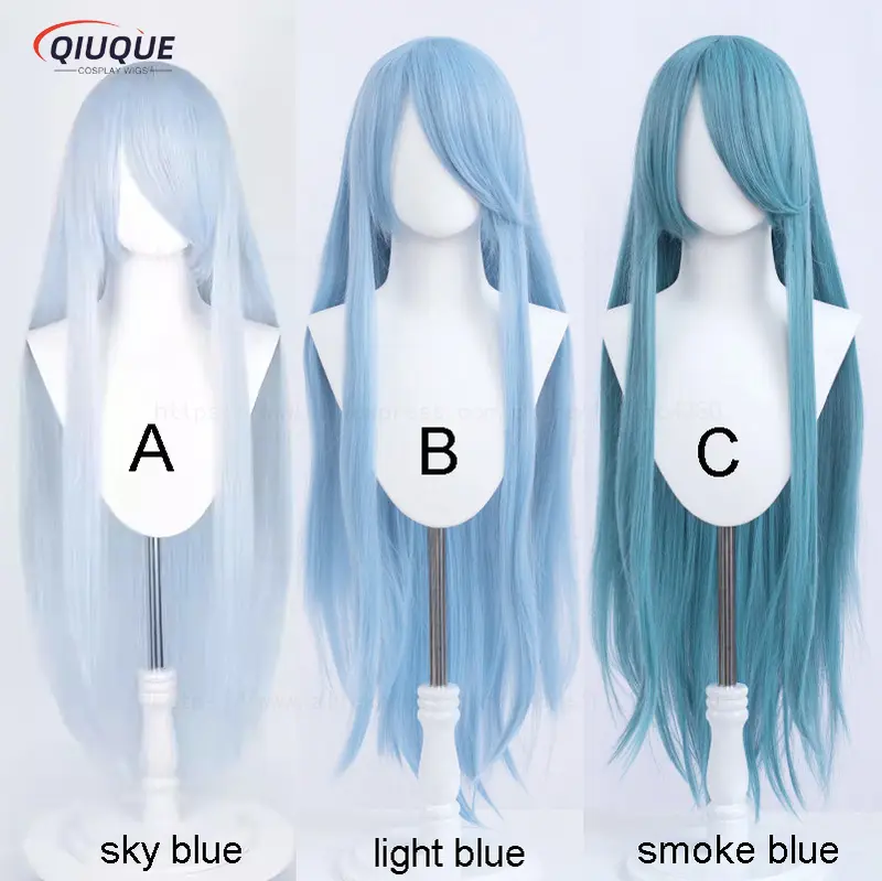 80 Colors 100cm Long Straight Cosplay Wig Anime Compatible Universal Omopinenet Heat Resistant Synthetic Hair Wigs + Wig Cap - Image 23