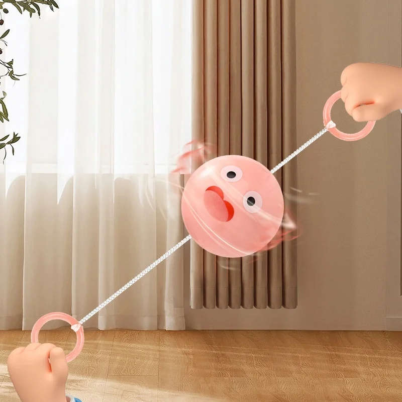 الغزل وامض دولاب الموازنة لعبة سبينر سحب خط اللعب مصباح ليد حتى توهج عجلة مضيئة حبل سبينر لعبة هدايا الأطفال مكافأة