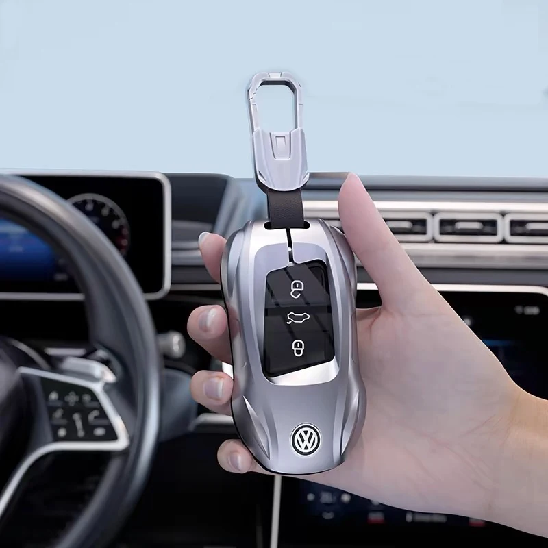 Zinc alloy car key case is suitable for Volkswagen Tiguan Passatsu Suteng Bora Magotan CC metal case keychain accessories