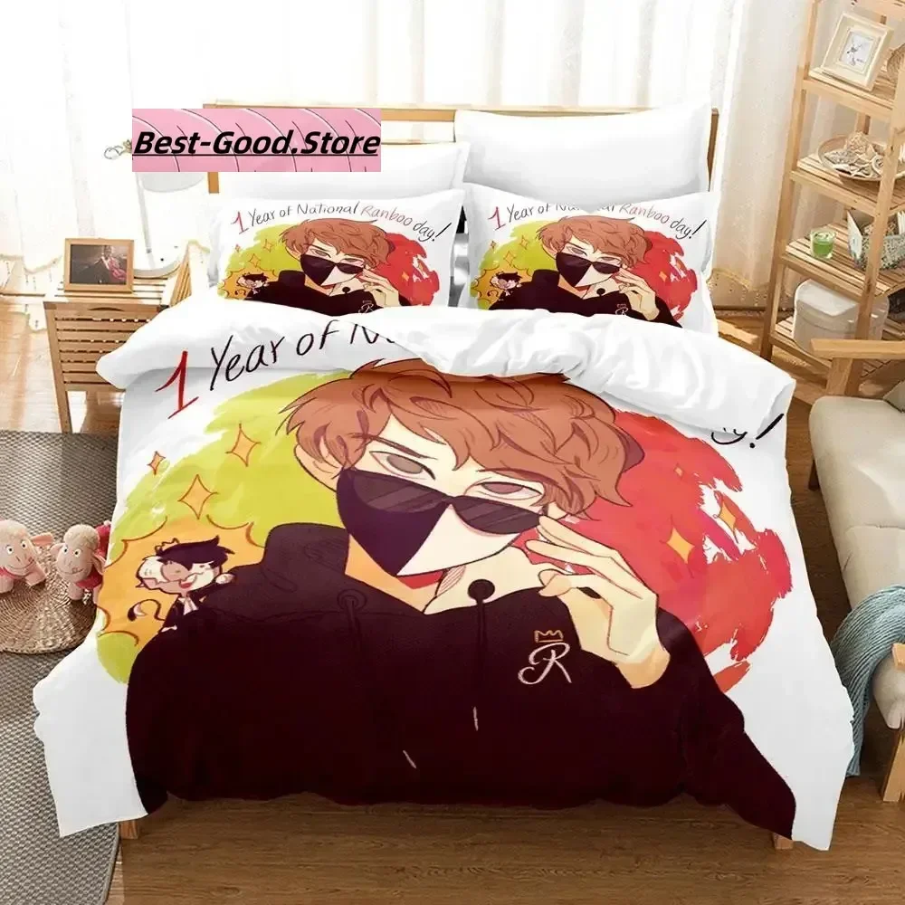 

Ranboo Bedding Set Single Twin Full Queen King Size Bed Set Aldult Kid Bedroom Duvetcover Sets 3D Print Teenage bed sheet set