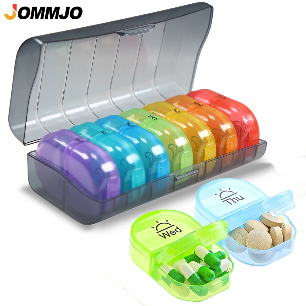 

Pill Box 2 Times a Day, Weekly Pill Organizer AM PM with 7 Daily Pocket Case to Hold Vitamin, Medicine,Medication,and Supplement