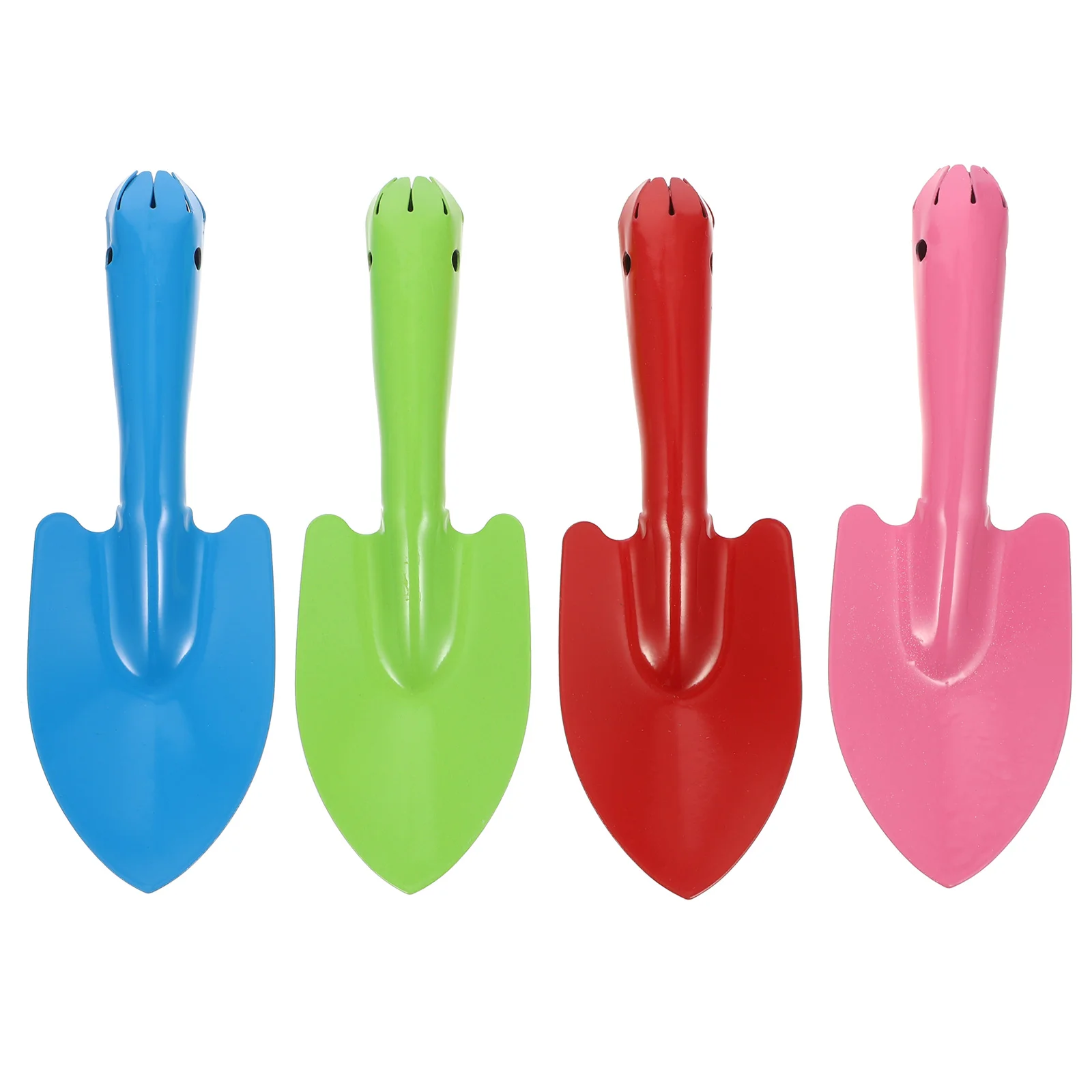 

4 Pcs Gardening Shovels Hand Tools Ergonomic Handles Red Green Transplanting Flowers Vegetables Seedlings Planting