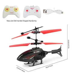 Rc Aircraft Remote Control Helicopter 2 Channel Gesture Control Suspension Helicopter Aircraft Model Toy with Light Toy for Boys