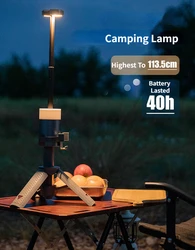 Mounthiker New Camping Lamp Outdoor Portable Telescopic Light Three Section Adjustable Remote Control Camping Lights