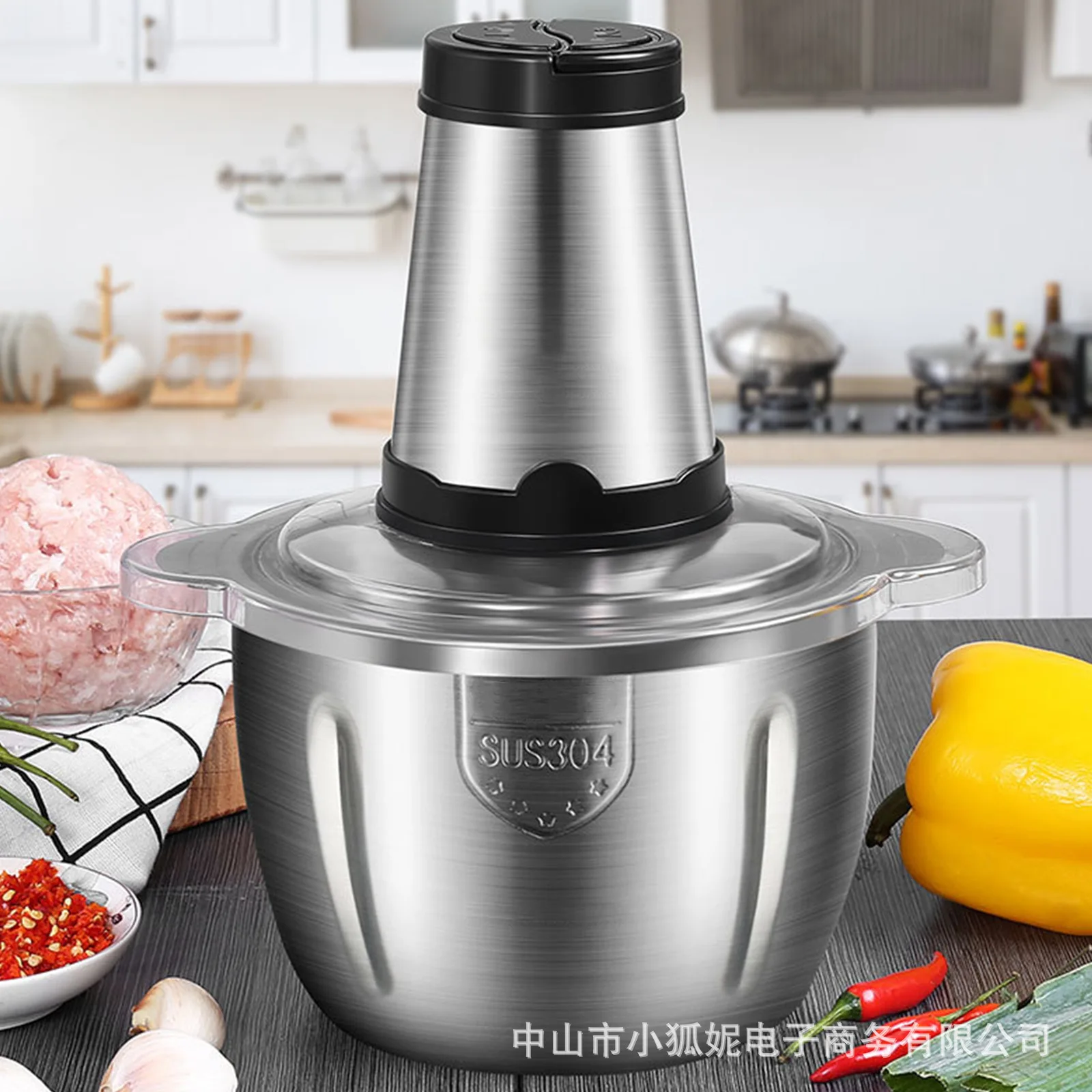 

Applicable to official genuine kitchen household electric meat grinder 110V multi-functional meat grinder 3L stainless steel