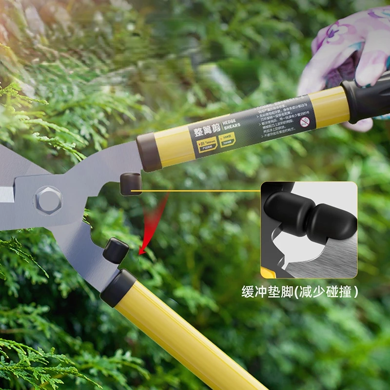 Imagem -05 - Deli 21 Green Handle Garden Hedge Shears Alto Carbono Aço Shear Pruner Multifunções Fruit Tree Ramos Bonsai Tesoura