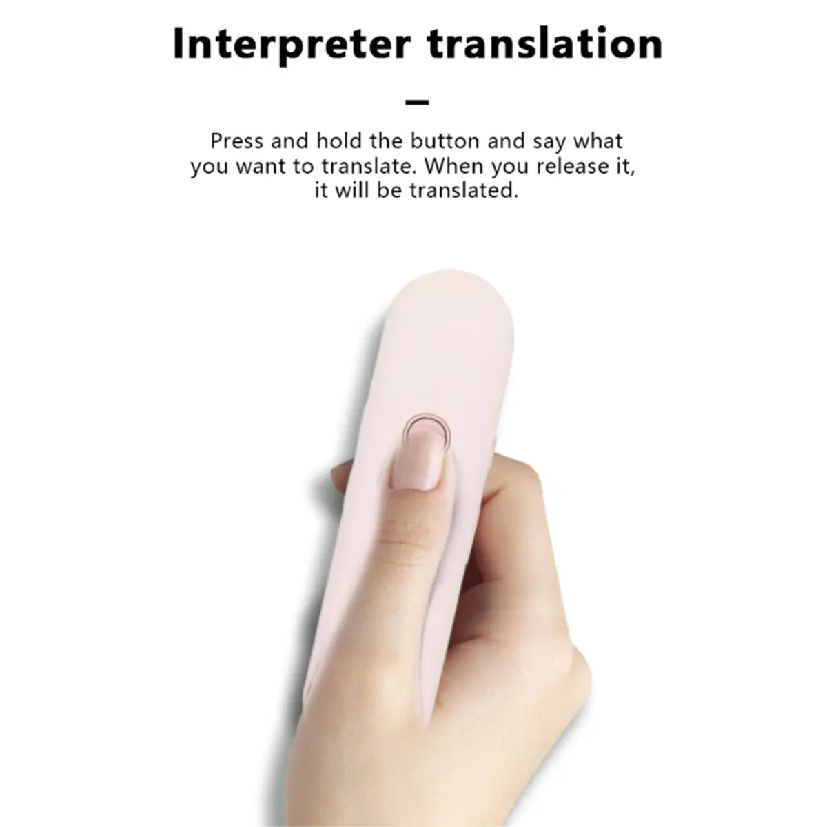 ~CLEARANCE A T4 Portable Wireless Smart Translator Two-Way Real Time Instant Voice Translator APP Bluetooth Multi-Language Pink