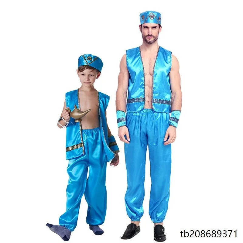 Luxury Arab Princ Performance Skirt loween Cosplay Children's Costume Dubai Prince Robe Stage Ethnic Women's Wear