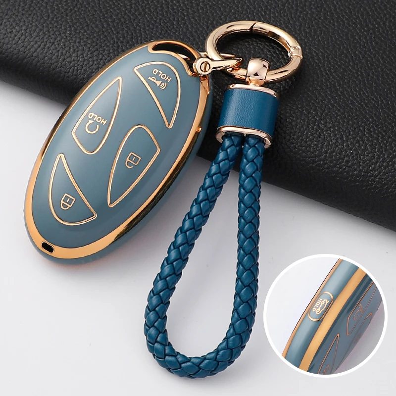 New Fashion Soft TPU Car Key Case Cover Shell For Hyundai Ionic 6 Grandeur GN7 Kona Ev New Grand Prix 5/7Buttons Accessories