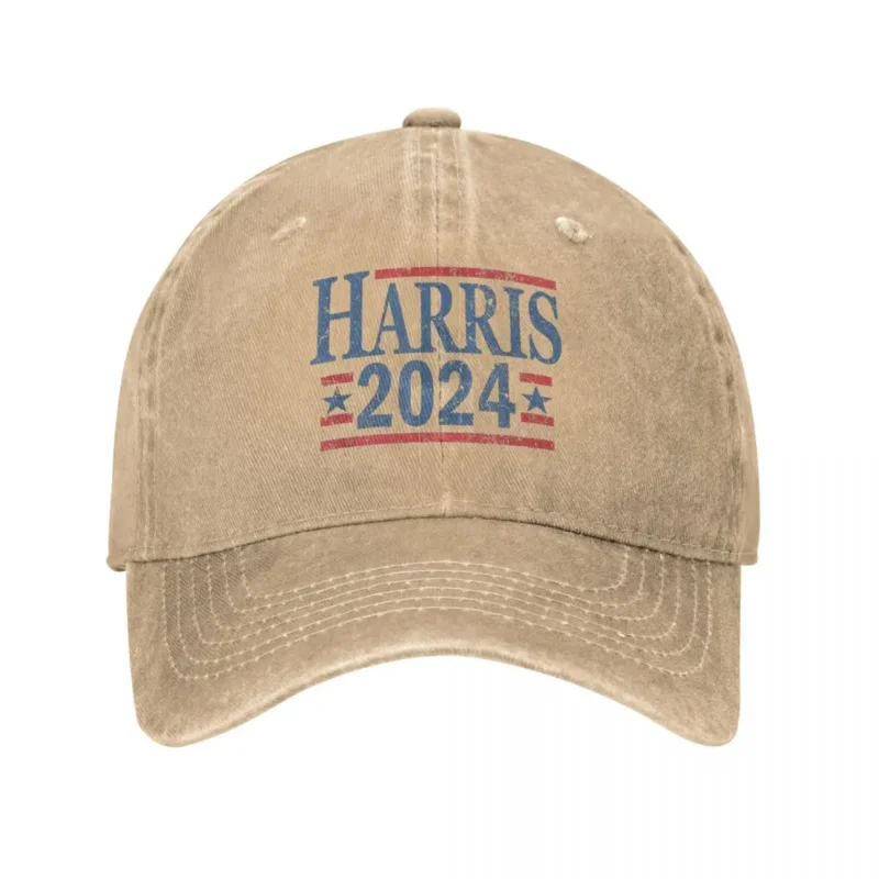 Retro Vintage Kamala Harris 2024 Baseball Cap Unisex Distressed Washed Snapback Cap Joe Biden Outdoor Activities Hats Cap