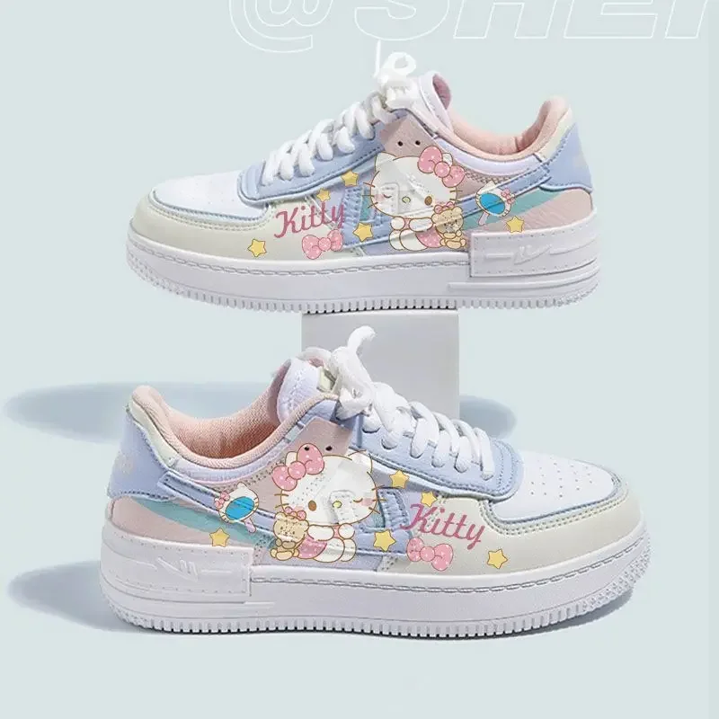 2024 Nieuwe Cosplay Anime Hello Kitty Melodie Sneakers Volwassen Schattige Cartoon Student Vrijetijdsschoenen Dames Lage Staat Wandelschoenen