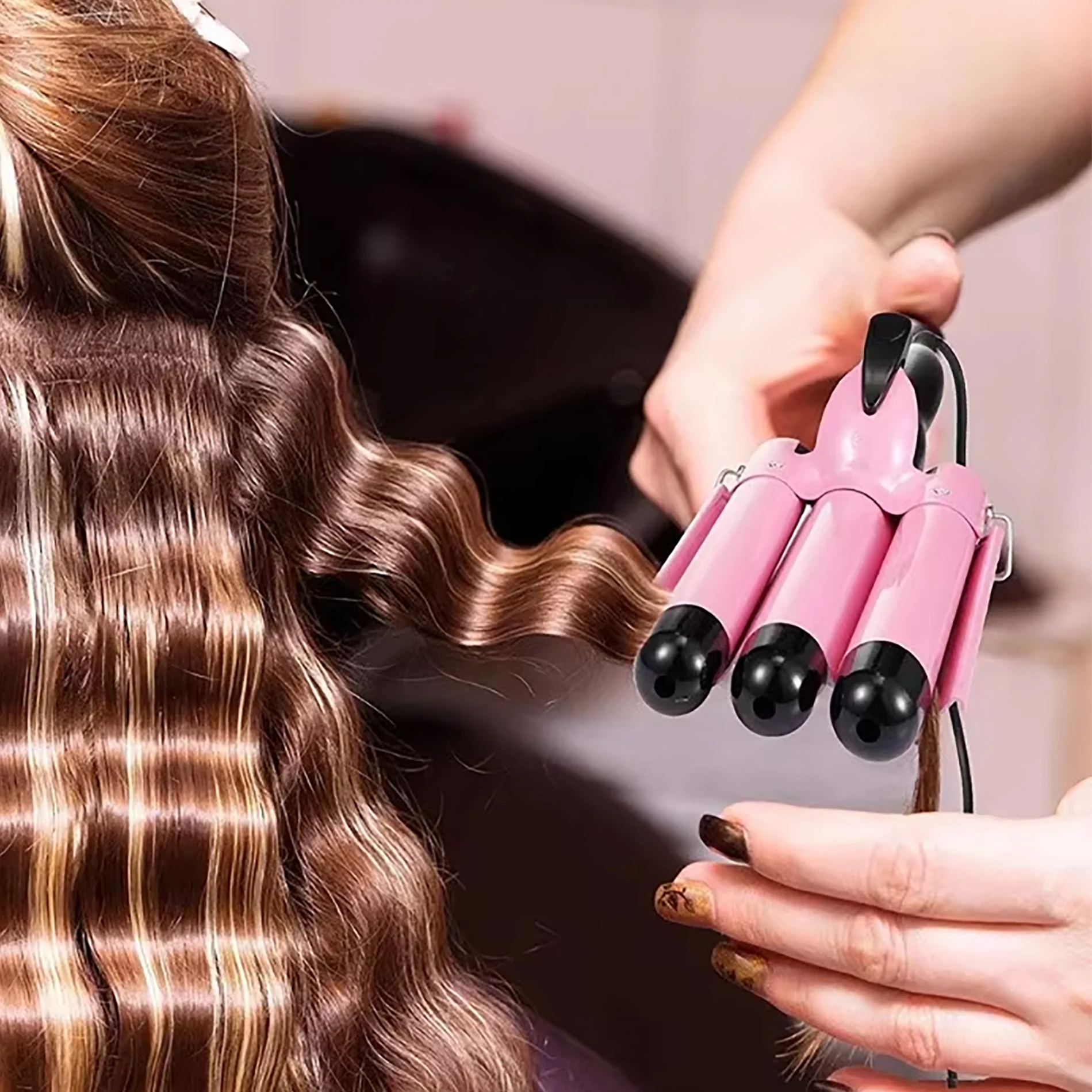 

Трехтрубные вьющиеся волосы, трехтрубные волнистые кудри, электрические щипцы для завивки, волнистый выпрямитель с быстрым нагревом