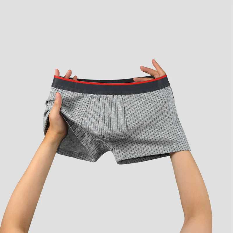 Herrenunterwäsche, Slips aus reiner Baumwolle, Teenager, große kurze Unterhosen, Sommerhosen mit dünnem Boden