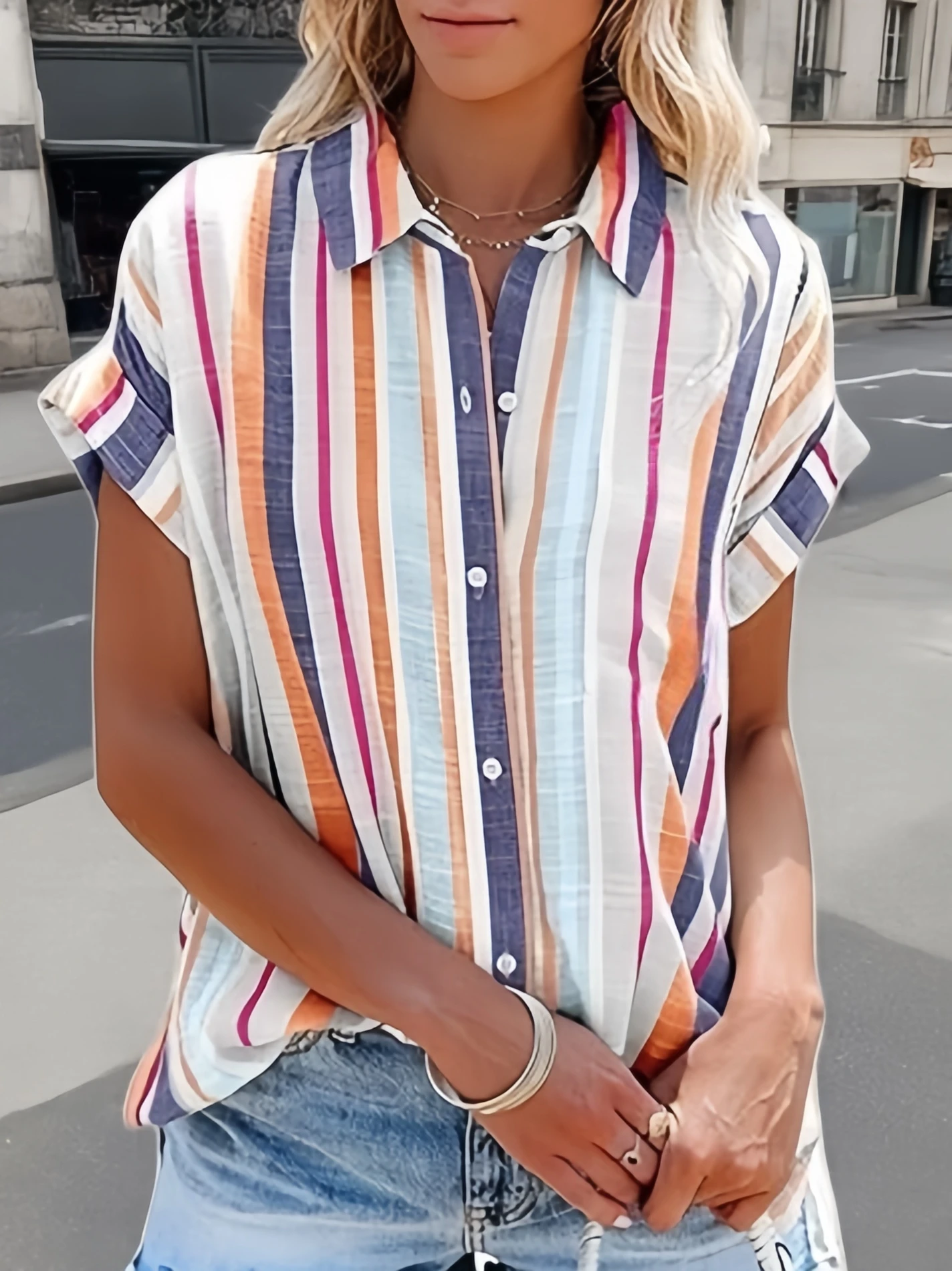 

Женская модная рубашка с короткими рукавами, модный топ для женщин, повседневная деловая офисная одежда