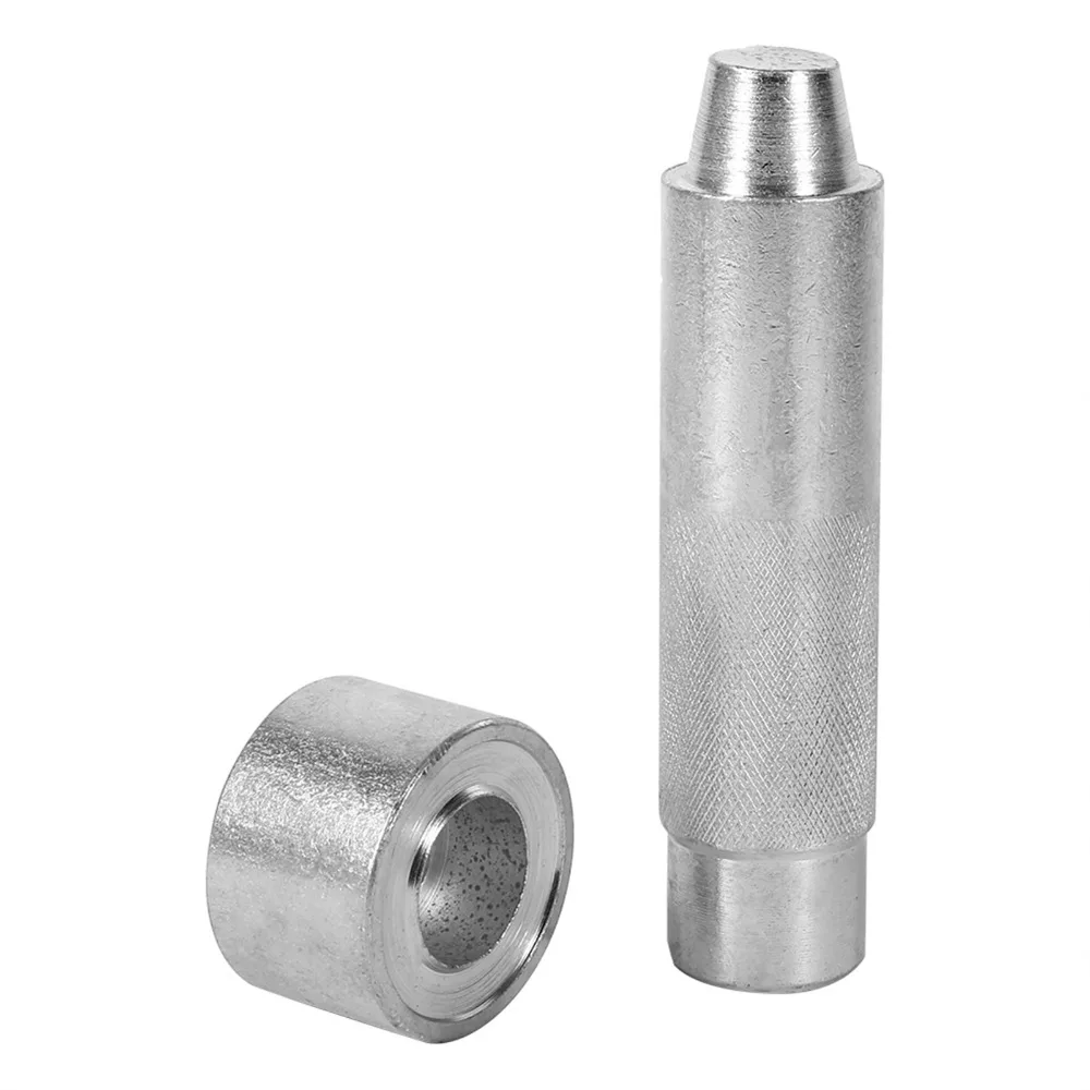 Silver Finish Eyelet Punch Die Tool 1000# 12mm Die Set Grommet Setter Kit 1200# 14mm 1400# 17mm Hollow Punch Tool For Clothing