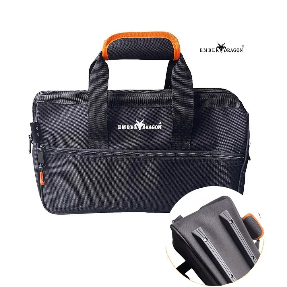 16in Heavy Duty Waterproof Tool Bag with Plastic Base Thickened Fabrics High Quality Tool Pouch Organizer for Electrician Tools