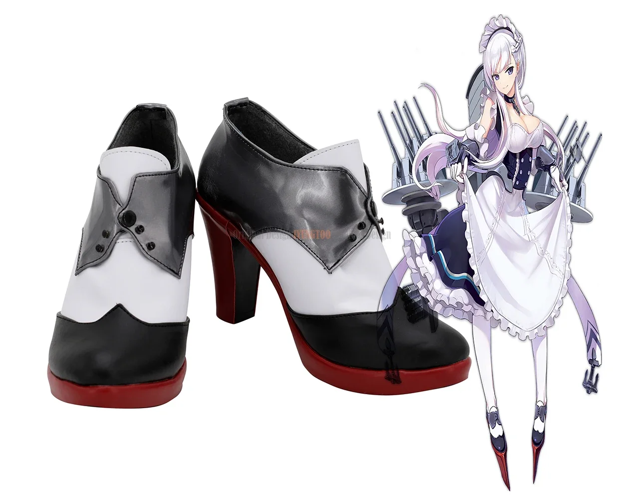 

Обувь Belfast Косплей Azur Lane Belfast Сапоги для косплея Туфли на высоком каблуке на заказ для Хэллоуина Comic-Con Косплей