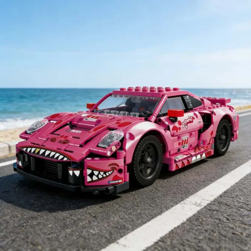 

Новая розовая модель гоночного суперкара 2026 года, креативный конструктор, игрушка для взрослых, подарок на Рождество и день рождения