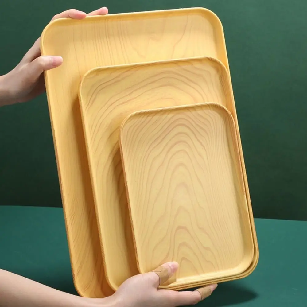 Nordic PP Pallet Plastic Tray Food Bread Pan Rectangular Storage Household Kitchen Supplies Hotel Service Tray Dessert