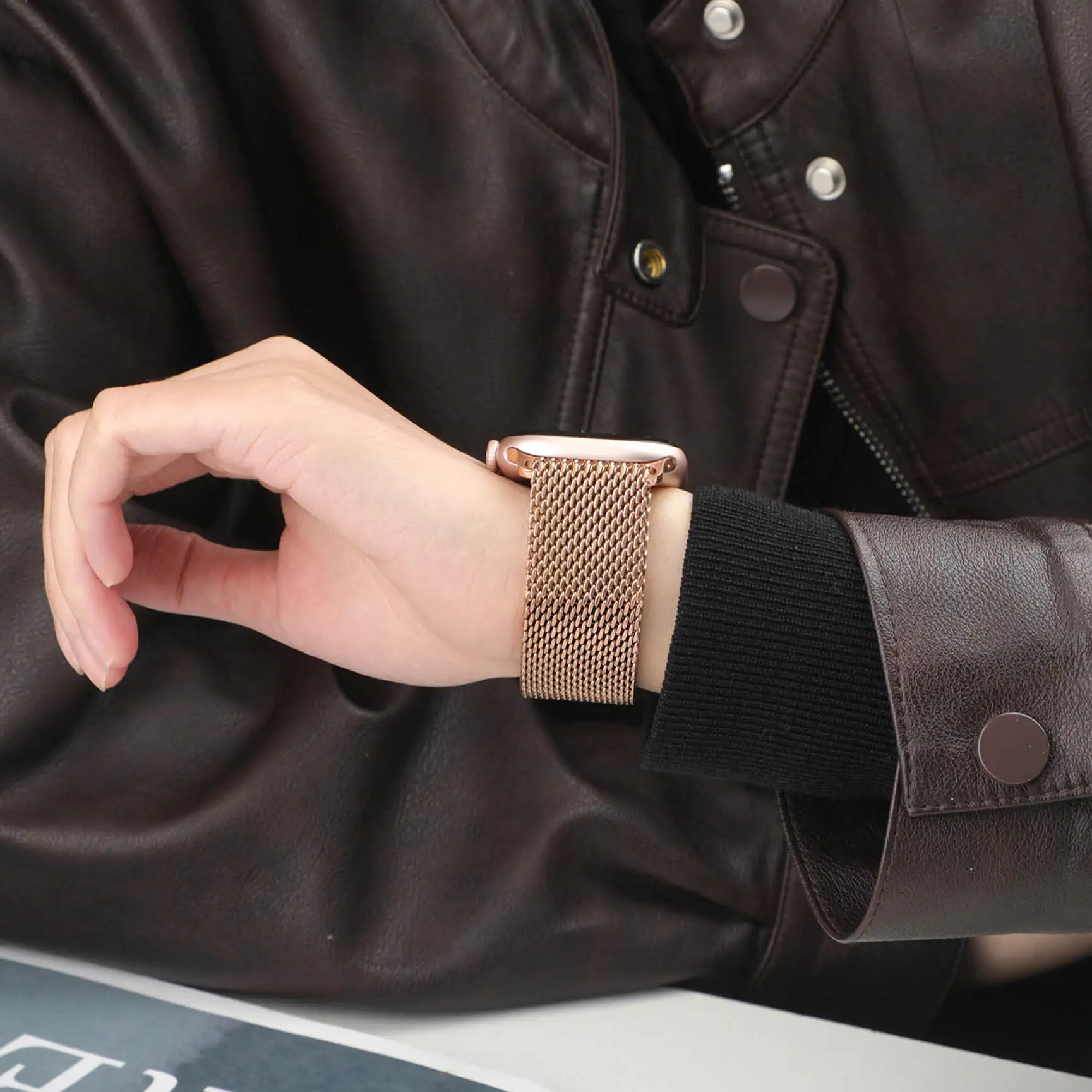 حزام معدني سميك لساعة أبل Ultra2 3 49 مللي متر 46 45 مللي متر 41 مللي متر 40 مللي متر 44 مللي متر ميلانو كوريا سوار iWatch سلسلة SE 11 10 9 8