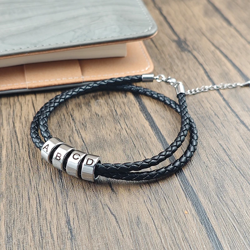 

A-Z Letter Series Men's and Women's Bracelets Non-fading Leather Bracelets Double-layered Bracelets Personalized Gifts for Him