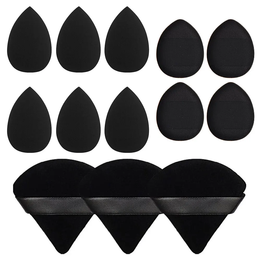 13 PSC Beauty Puff Set Large Beauty Blending  Blender Spong 3 corners velvet puff  Finger Puff Makeup Foundation makeup tool