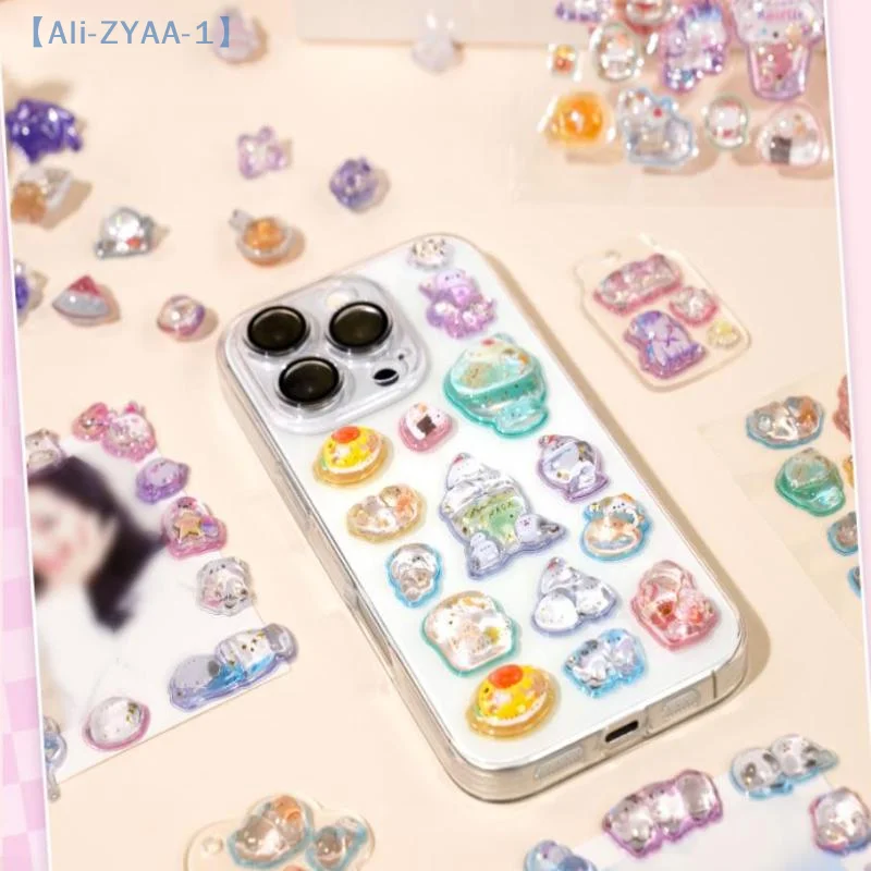 【ZYAA-1】Kreskówkowe Śliczne Zwierzęta Naklejki Kryształowe 3D DIY Album Naklejki Dekoracja Obudowy Telefonu Prezenty
