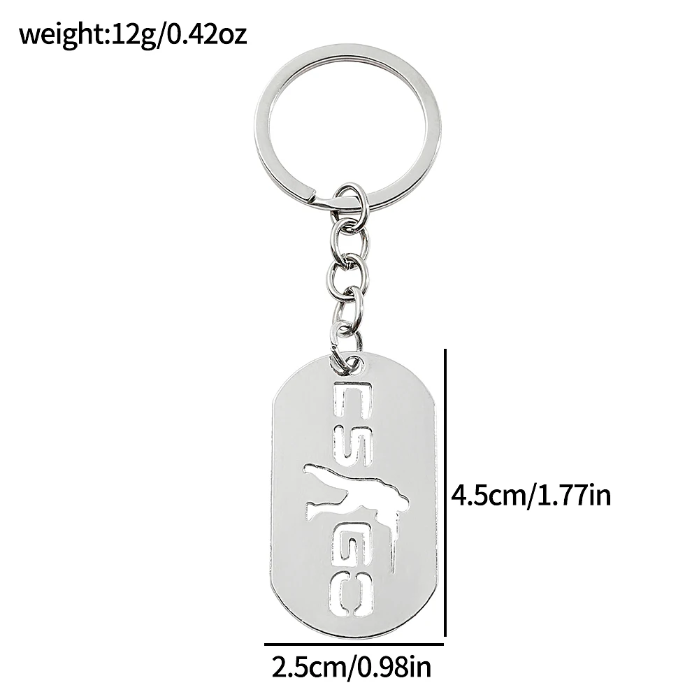 CSGO Metal Keychain Alloy Key Chains for Men Counter-Strike GO Game Backpack Accessory Male Keying Porte Clef Chaveiro