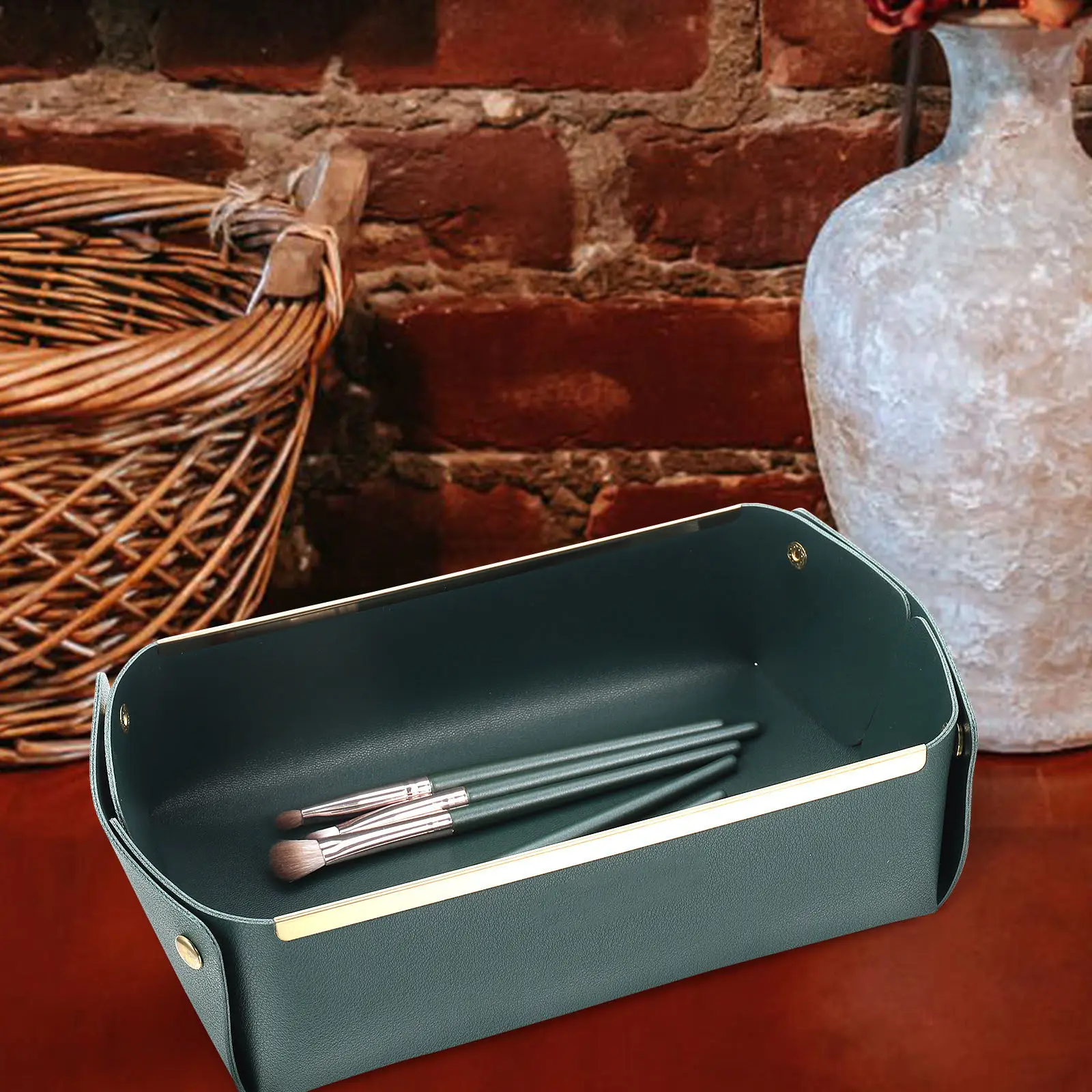 

Поднос для мелочей, настольный органайзер для хранения ключей, ювелирных изделий, часов, настольный поднос в скандинавском стиле, портативный держатель из искусственной кожи