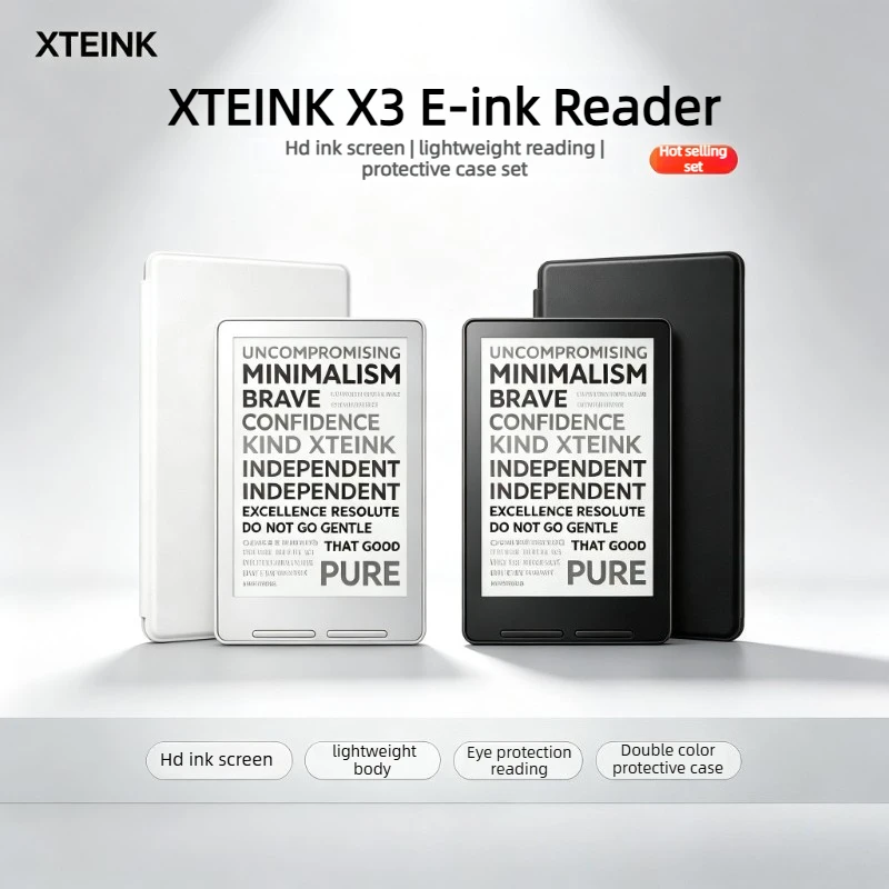قارئ الكتب الإلكترونية XTEINK X3 الإصدار العالمي مع غطاء حماية مغناطيسي متعدد اللغات محمول بدون قفل إقليمي هدايا قارئ الكتب الإلكترونية