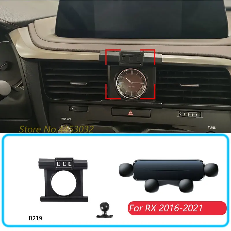 Car Phone Holder For Lexus RX 330 350 300 400h 2016-2021 Gravity Stand Mount Support Horizontal GPS Mobile Bracket Accessories