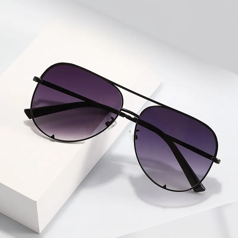 European And American Retro Style Double Beam Toad Mirror Men and Women Metal Sunglasses image 3