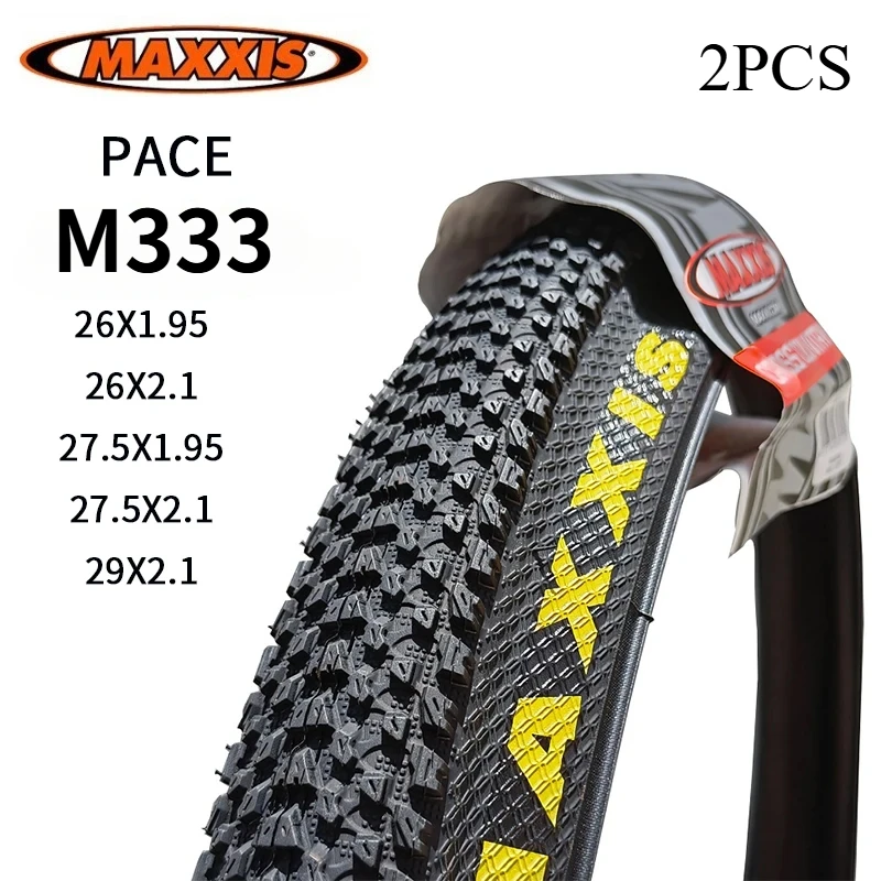 2pc Maxxis M333 Bicycle Tire26*2.1 27.5*1.75 27.5*1.95 60TPI MTB Mountain Bike Tire 26*1.95 27.5*2.1 29*2.1 Pace Steel Wire Tyre