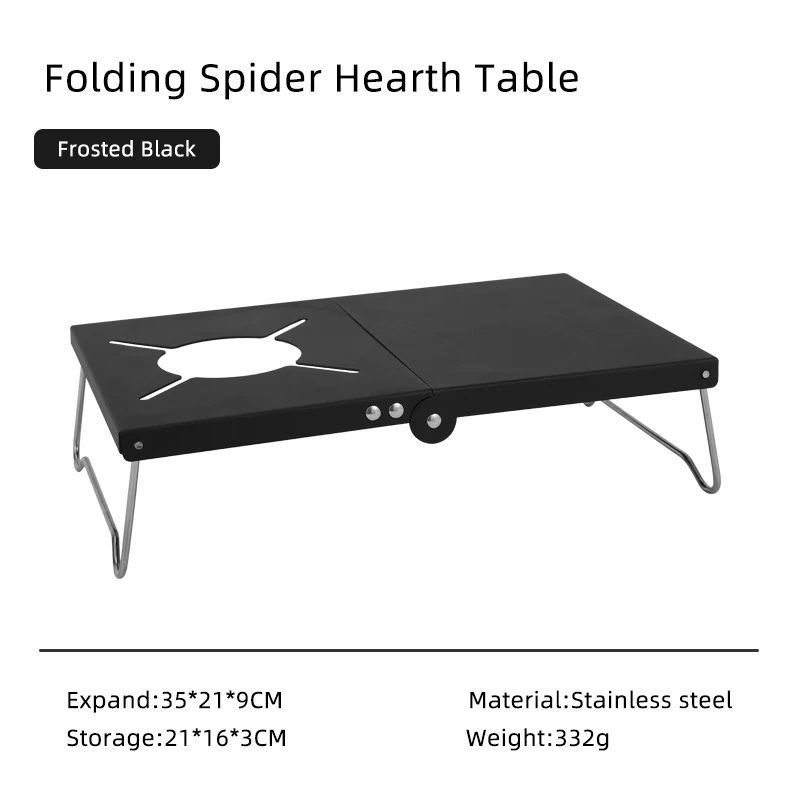 Outdoor Spider Stove Folding Table Spider Stove Accessories Portable Table Stainless Steel Camping Barbecue Bracket Table