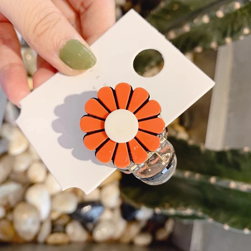 1Pcs ดอกไม้ที่มีสีสันคริลิค Hairpin สาว Sunflower Headwear คลิปผม Barrettes ผู้หญิงสาวเล็ก Claw ผมตกแต่งเครื่องมือ